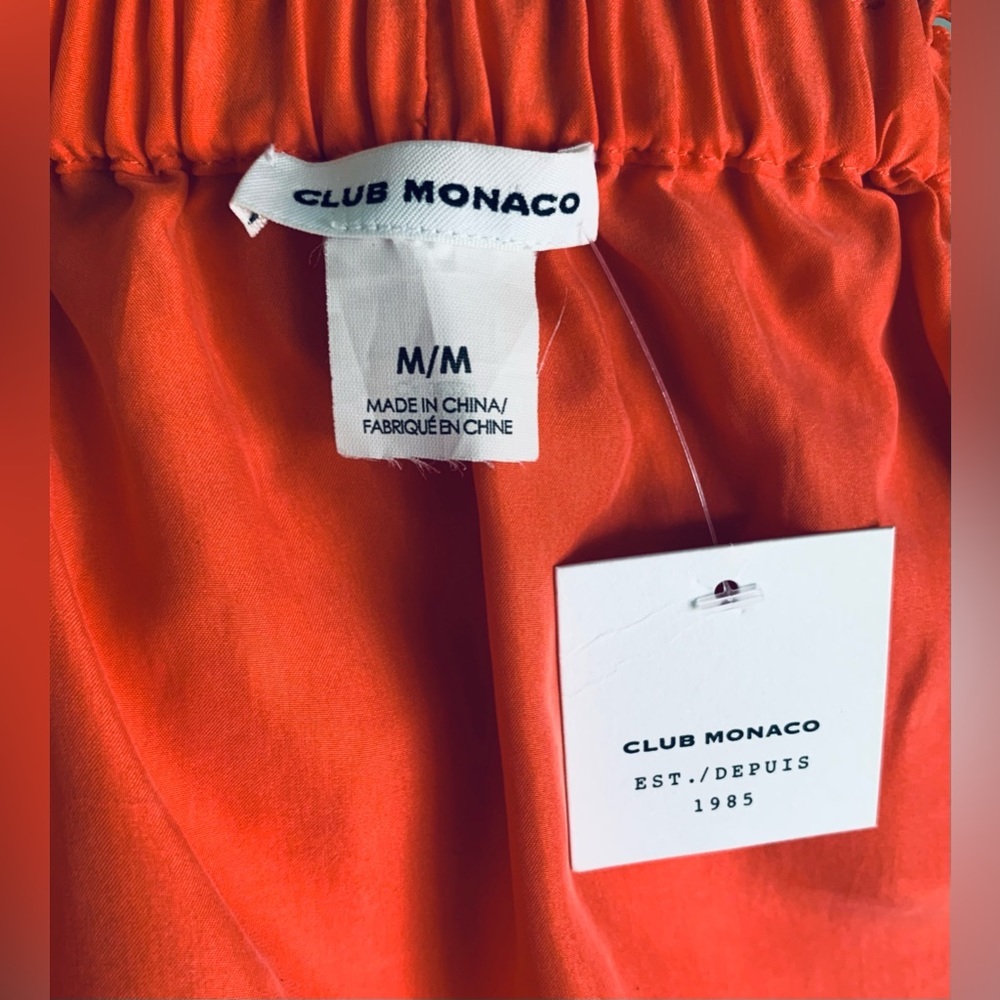 Club Monaco Silk Rowlen Cropped Tie Top Size Medium - Picture 6 of 9